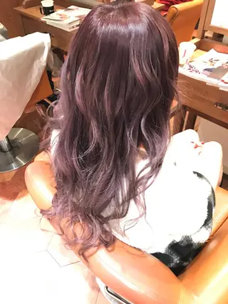 ミディアム セミロング ロング カラー kazufumi ..のヘアスタイル