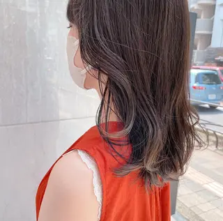 ミディアム カラー BiBi 武田 あやのヘアスタイル