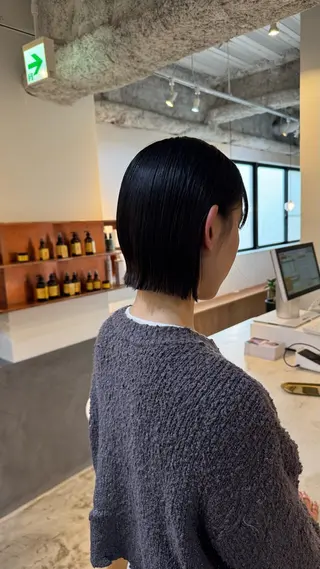 ショート 愛花/久屋大通/ 切りっぱなしボブのヘアスタイル