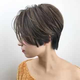 ショート 酸性ストレート/ブリ ーチなし/中村 匠のヘアスタイル