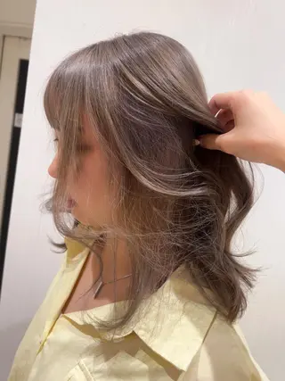 セミロング カラー 銀座/カラー 🎀momo🎀のヘアスタイル