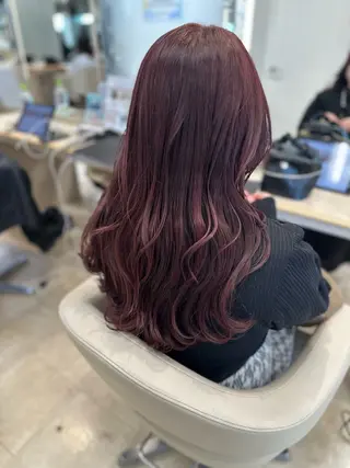 ロング カラー お悩み改善 黄金比みくのヘアスタイル