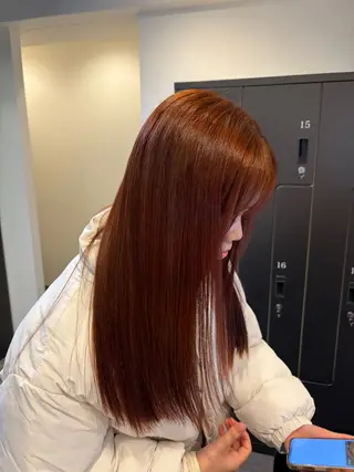 ロング カラー 中川 蓮のヘアスタイル