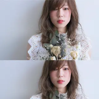 ミディアム 石川 理恵のヘアスタイル