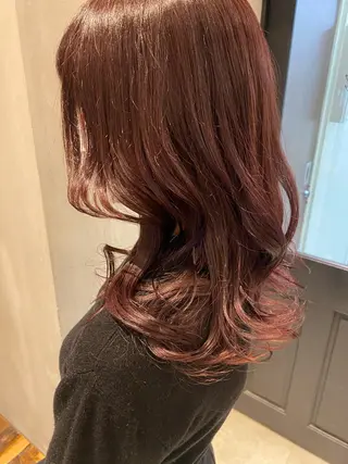 ミディアム 顔周りカット・相談 レイヤーも◎しずくのヘアスタイル