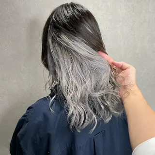 ミディアム カラー パーマ キッズ ネイル マツエク・マツパ アイブロウ mona/ ストレートスタイル✨のヘアスタイル
