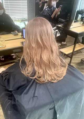 ロング カラー ARCANAブリーチ ダブルカラー🌟原宿のヘアスタイル