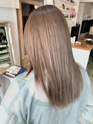 セミロング カラー ヘアアレンジ 山崎 澪 レイヤーカット/大宮のヘアスタイル