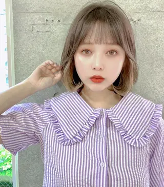 ミディアム カラー 似合わせレイヤー 🇰🇷荒木洋文のヘアスタイル