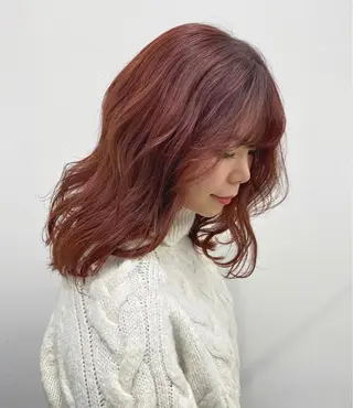 セミロング カラー Unami MIHA☘️*゜のヘアスタイル