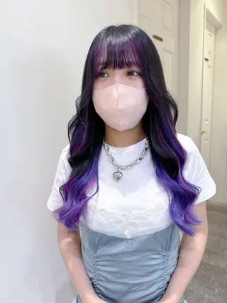 ロング 横浜🍒ルーツカラー エクステ/RIEのヘアスタイル