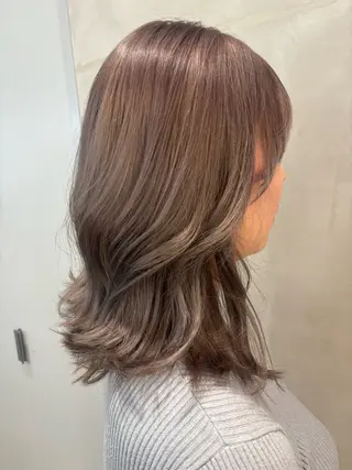 セミロング 植田 能生のヘアスタイル