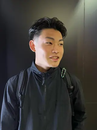 メンズ スパイキーパーマ 柏NO1 藤本葉のヘアスタイル