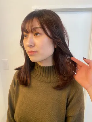 セミロング カラー ichika/福岡 /透明感カラー🤎のヘアスタイル