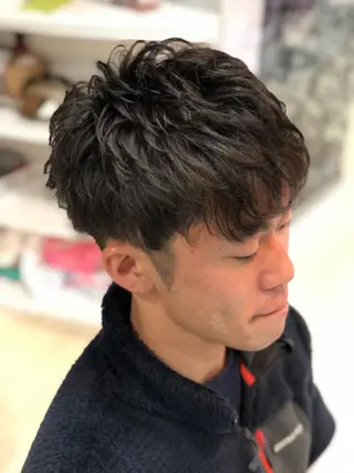 ショート パーマ 中村 魁登のヘアスタイル