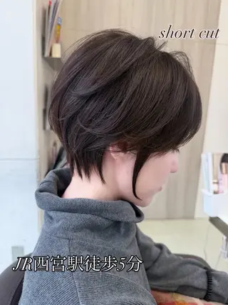 ショート カラー wil西宮レイヤー 西村徹のヘアスタイル