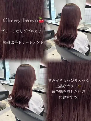 セミロング 🍒暖色カラー ✖️髪質改善:みいなのヘアスタイル