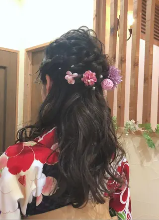 セミロング ヘアアレンジ ✨🌿大人可愛い愛さ れhair🌿✨松本のヘアスタイル