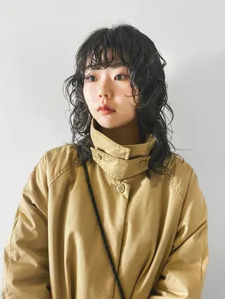 ミディアム パーマ レイヤー/パーマ /ウルフ/nabeのヘアスタイル