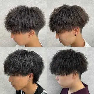 ショート カラー パーマ ヘアアレンジ メンズ キッズ 🔥メンズパーマ🔥 菅原楓のヘアスタイル