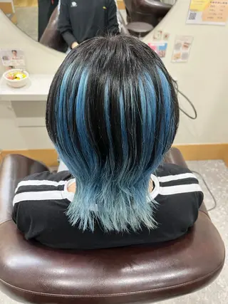 セミロング カラー 🫧ハイトーン/ ブリーチ🫧白石航汰のヘアスタイル