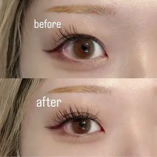 マツエク・マツパ 🎀モテ暖色× 艶カラーちな🎀のマツエク・マツパデザイン