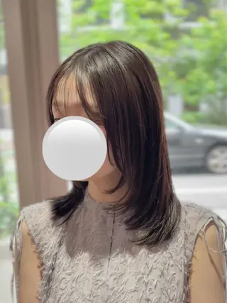 ミディアム 宮沢 英佑のヘアスタイル