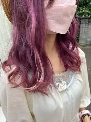 セミロング カラー 原宿サロン代表 デザインカラー伊藤卓のヘアスタイル