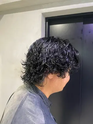 ミディアム パーマ メンズ 新宿/透明感カラー/ 髪質改善/桜良のヘアスタイル