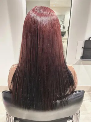 ロング カラー スキバサミを使わない カット🌼唯🌼のヘアスタイル