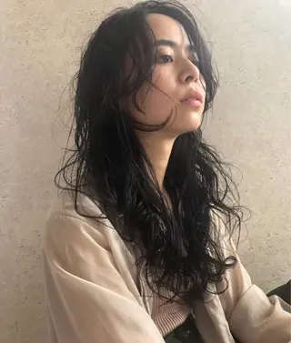 セミロング 🍁ロングパーマドラ イパーマ🍁陸来のヘアスタイル