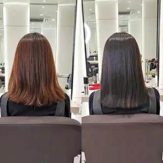 ミディアム EIGHT plum TOKIOリミテッドのヘアスタイル
