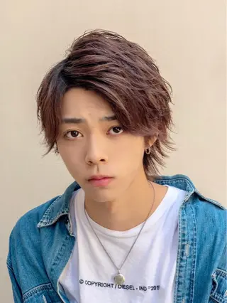 ショート カラー パーマ メンズ 美髪矯正 Rioのヘアスタイル