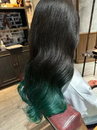 ロング カラー ヘアアレンジ MODE K’s川西 瀧尻光のヘアスタイル