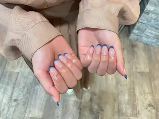ネイル はばすみれ🎀ﾈｲﾙ 光ﾌｪｲｼｬﾙ ﾍｱのネイルデザイン