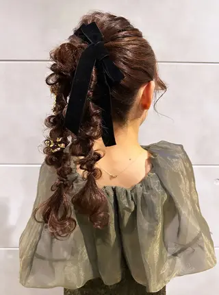 ロング ヘアアレンジ 吉野 華乃のヘアスタイル