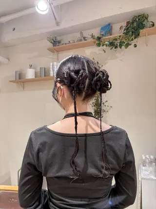 ロング ヘアアレンジ cut／nail ▫️ｲﾁｶ🌻のネイルデザイン
