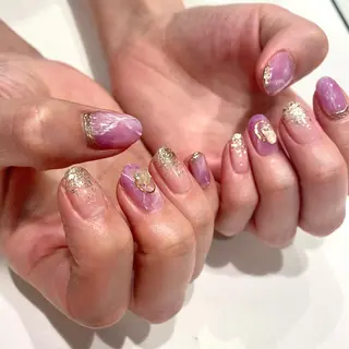ミディアム カラー パーマ ヘアアレンジ メンズ キッズ ネイル マツエク・マツパ アイブロウ 今福鶴見ネイル 8(エイト)のネイルデザイン