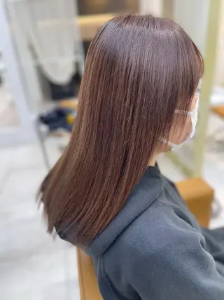 セミロング 中顔面短縮 顔まわり新田大翔のヘアスタイル