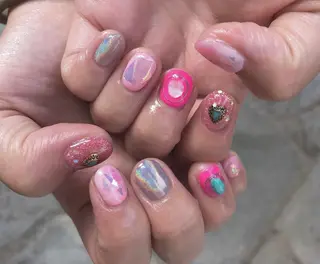 ネイル パラあり！フィルイン 美フォルムのネイルデザイン