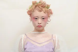ミディアム カラー ヘアアレンジ AND THE BRICKS北川珠紀の眉毛・アイブロウイメージ