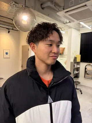 ショート パーマ メンズ 東京 千駄ヶ谷🫧 hiyori🫧のヘアスタイル