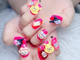 ミディアム princess👑 木戸　唯のネイルデザイン