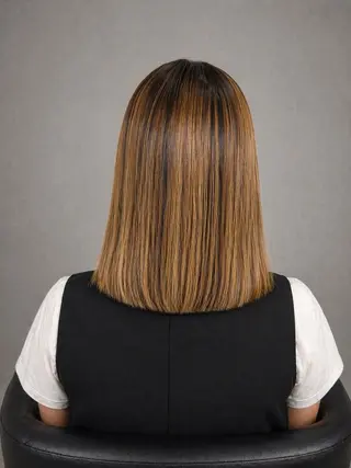 セミロング Meg/艶髪カラー× 髪質改善/中崎町のヘアスタイル