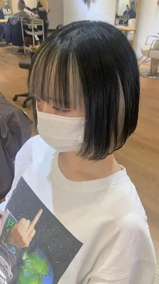 セミロング ヘアアレンジ パーマ カラー ヘアケア特化型サロン newi 梅田のヘアスタイル
