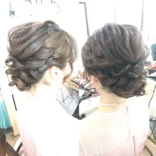 セミロング ヘアアレンジ 早朝✨ヘアセット 着付け/清水玲歌のヘアスタイル