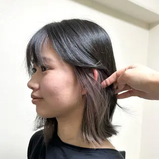 カラー 横山ダブルカラー ハイライト透明感カラのヘアスタイル