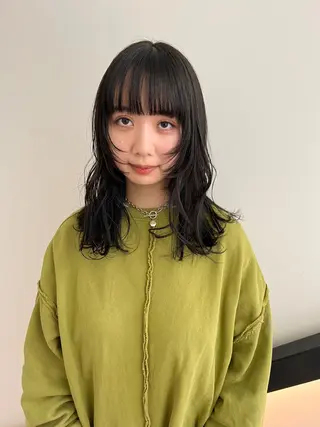 ロング カラー 顔周りカット/透明感 カラー✂️MEIのヘアスタイル