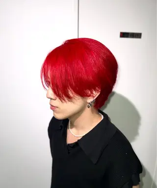 ショート カラー メンズ 渋谷/ハイトーン/ プルエクステ/大和のヘアスタイル