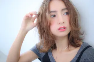 ショート ミディアム カラー 表参道/さあ や/大人ナチュラルのヘアスタイル